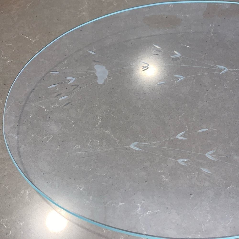 Vtg Princess House Heritage Crystal Large Oval Serving Platter 18.5” x 13 - Picture 4 of 6